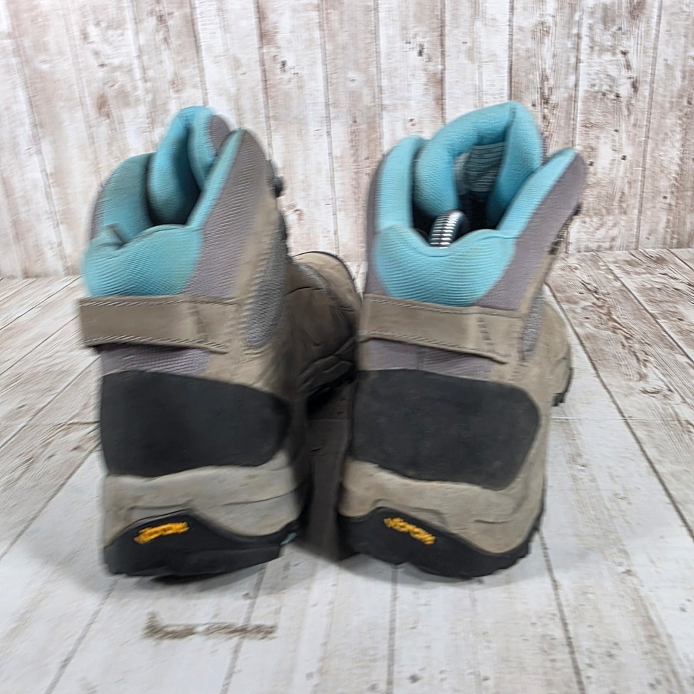 La Sportiva FC 4.0 GTX Womens Hiking Boots Grey Teal Gore-Tex Vibram Size 10 - Picture 3 of 8